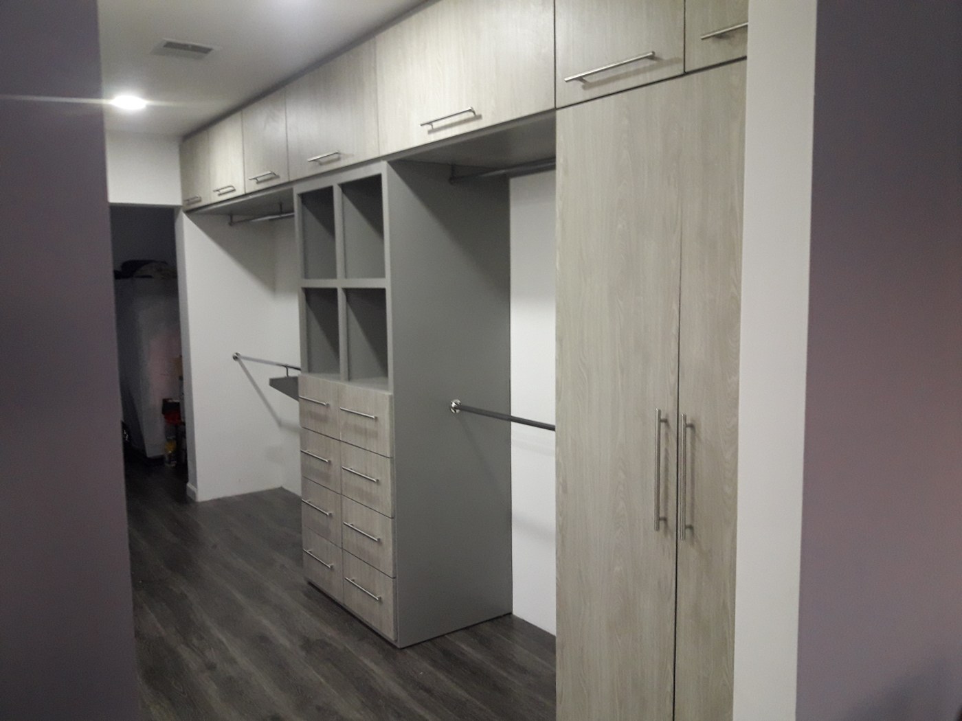 Walk-In Closet Storage Wall