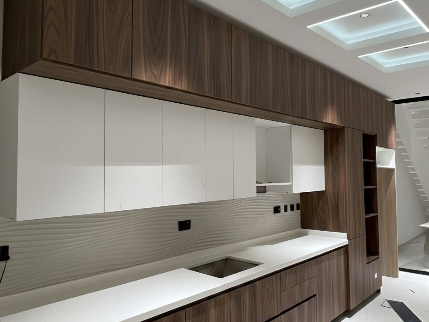 Walnut & White Kitchen